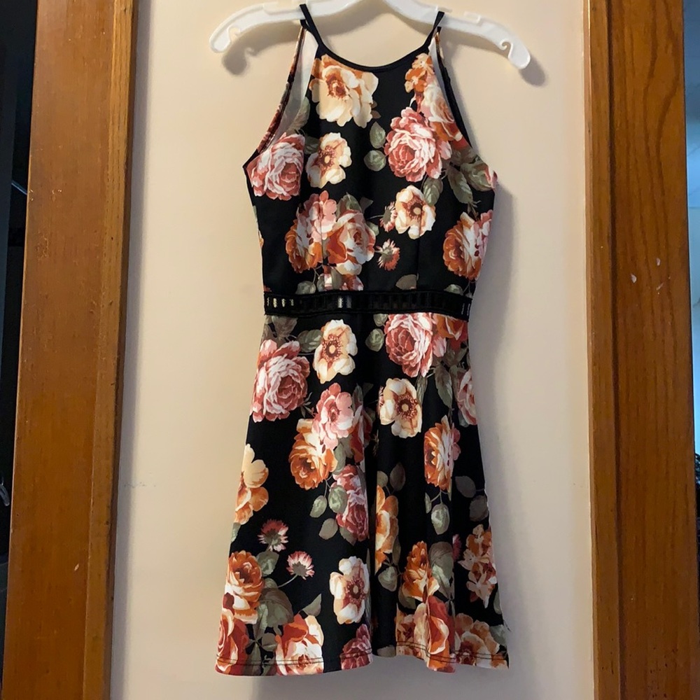 classy a-line floral homecoming dress